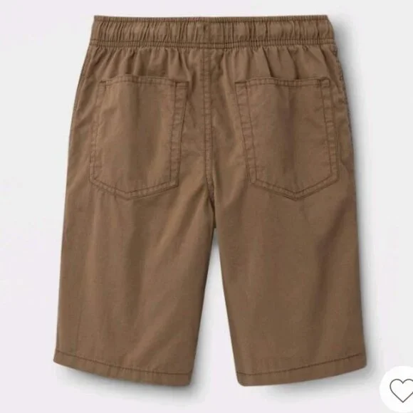 Cat & Jack™ - Boys' Pull-On Woven Shorts - Size: M (8/10) Dark Khaki - Picture 2 of 13